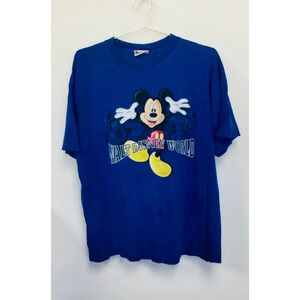 Vintage Men's Disney T-Shirt Blue L